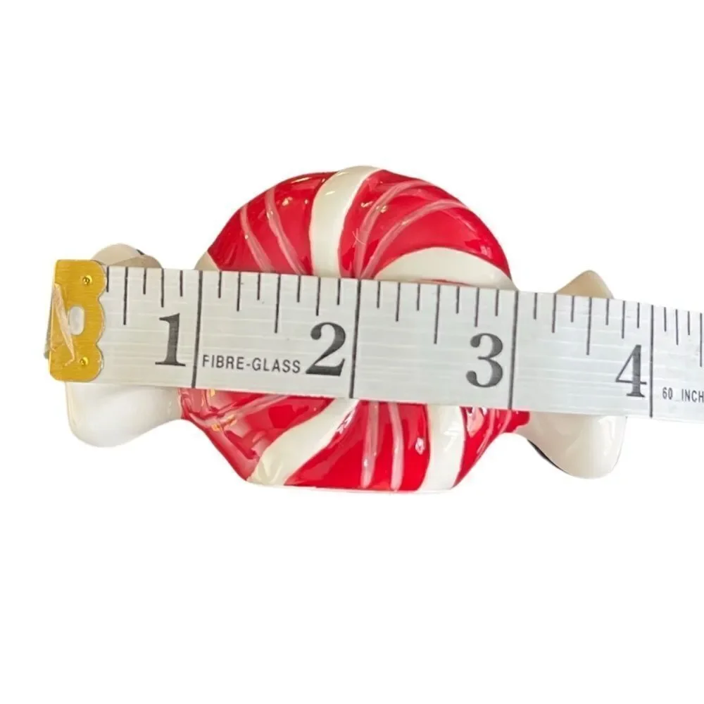 TAG Holiday Candy Peppermint Twist Salt & Pepper Set of 2 Red & Green NIB